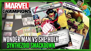 Marvel Champions | True Solo Expert Mode Challenge Run | Wonder Man Vs She-Hulk | Table Time