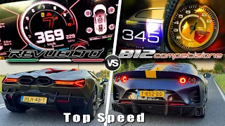 FERRARI 812 Competizione vs Lamborghini Revuelto // 0-350 LAUNCH CONTROL!