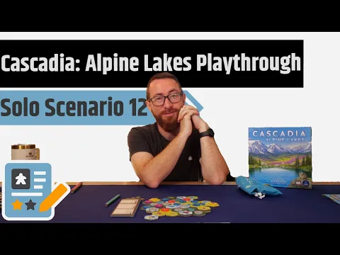 Cascadia Alpine Lakes Solo Scenario Gameplay - Can I Beat 100 Points?