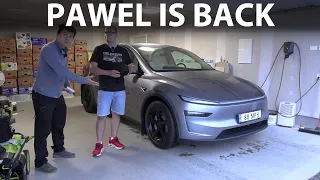 Pawel installing S3XY Knob on his brand new Tesla Model Y LR Juniper