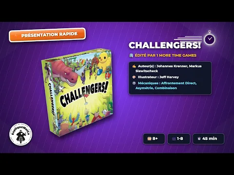CHALLENGERS présentation rapide du jeu en français présentée par #expliquemoica #ZMANGAMES
