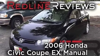 2006 Honda Civic Coupe EX Manual, Review, Walkaround, Start Up, Test Drive