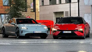 Duelltest: Lotus Emeya ypper på Porsche Taycan
