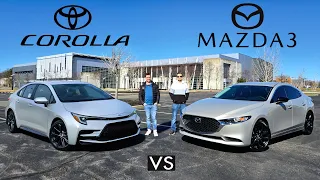 FRUGAL FUEL SIPPERS! -- 2026 Toyota Corolla vs. 2026 Mazda 3: Comparison
