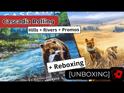 Unboxing | Cascadia Rolling Hills + Rivers + All Promos (+ Reboxing)