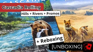 Unboxing | Cascadia Rolling Hills + Rivers + All Promos (+ Reboxing)