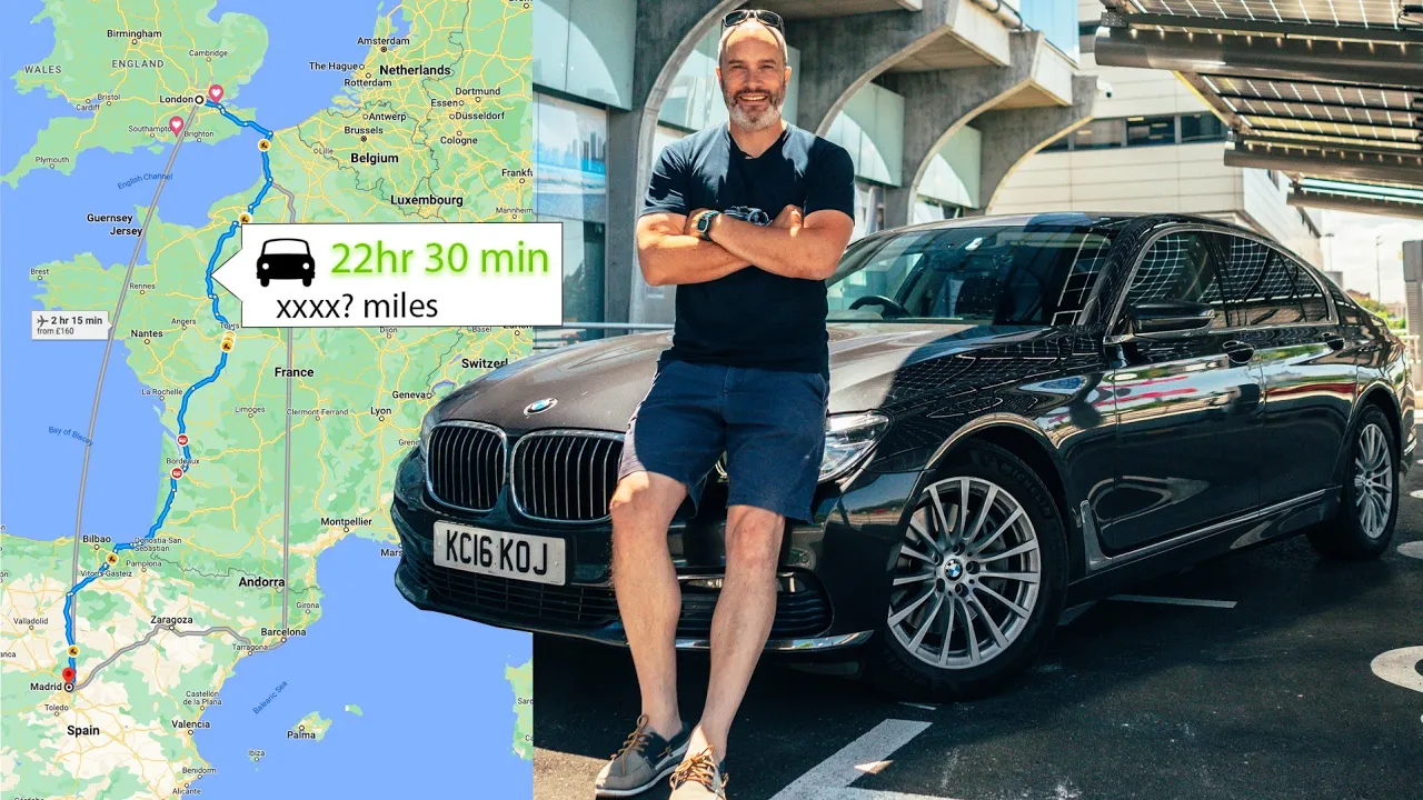1100+ Miles on 1 Tank! BMW 7 Series London to Madrid | 4K