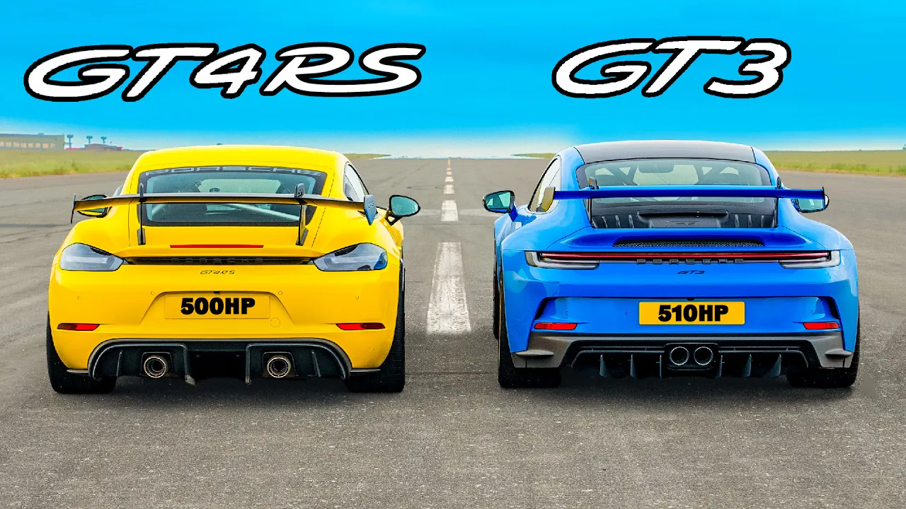 Porsche GT4 RS v GT3: DRAG RACE