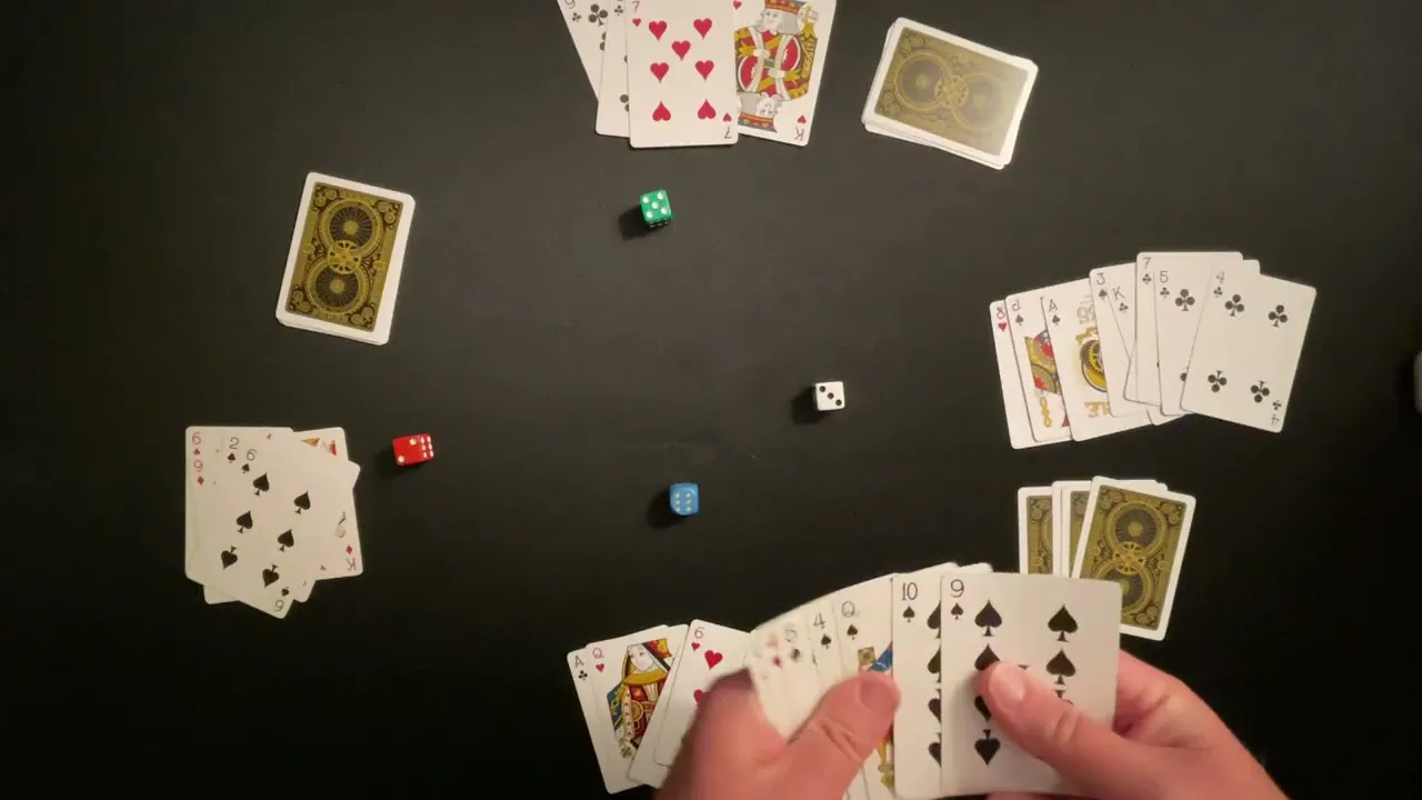 Well, Shoot! - 4 player trick taking game using a standard deck and 4d6