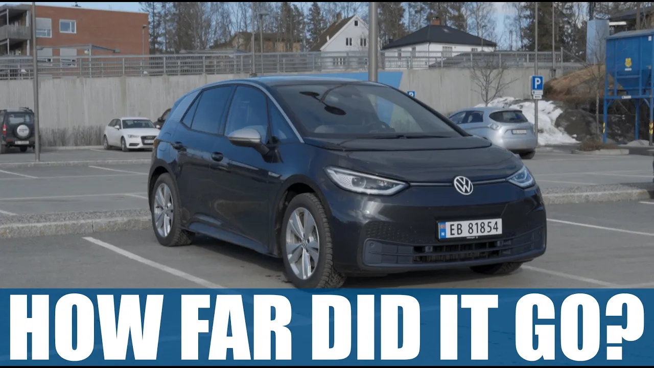 I drove the VW ID3 down to 0% And this is how far I got