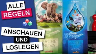 Wasserwelten Erweiterung Arche Nova - Brettspiel Anleitung - Alle Regeln