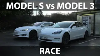 Model S vs Model 3 race to Trondheim