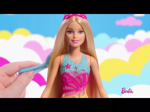 Video zu Barbie Regenbogen-Königreich Magische Haarspiel-Prinzessin blond