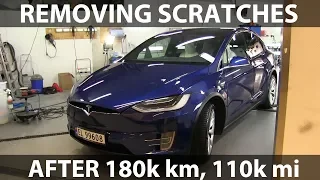 Removing scratches from the car