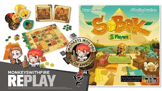 SOBEK: 2 PLAYERS - CATCH UP GAMES | BOARD GAME LIVE PLAY |