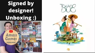 Tokiado Duo signed by Antoine Bauza board game designer unboxing teaser trailer preview AmassGames