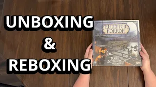 Eldritch Horror: Masks of Nyarlathotep Board Game Expansion Unboxing & Reboxing - What's in the Box?