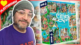 Cities 3p Playthrough / Gameplay (Phil Walker Harding & Steve Finn - Devir Games)