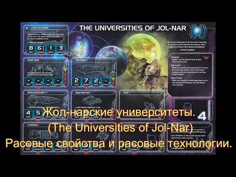 Сумерки Империи 4. Жол-нарские университеты. (Universities of Jol-Nar) Расовые свойства и технологии