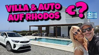 Preise in Griechenland + Roomtour! Villa mit Pool + Auto auf Rhodos 2025. #urlaub #greece