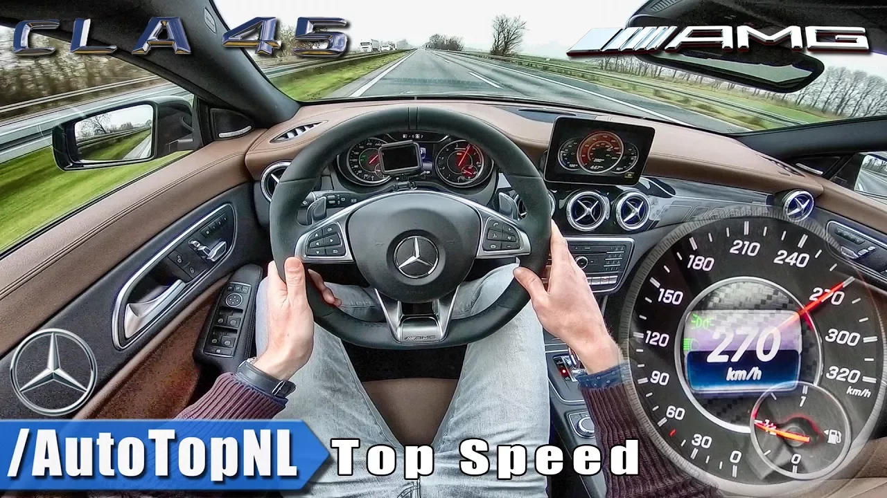 Mercedes AMG CLA 45 AUTOBAHN POV | ACCELERATION & TOP SPEED 270km/h by AutoTopNL