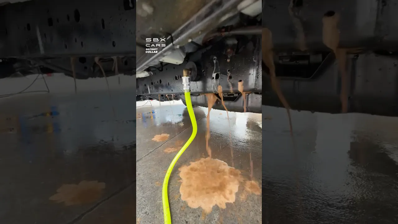 Flushing A Dirty Chassis! 😳 #cars #cleaning #dirt