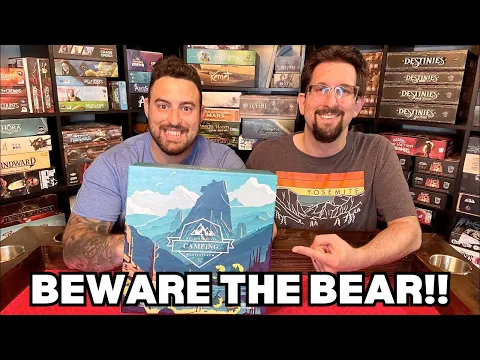 Bear Mountain Camping Adventure Board Game Review - First Impression - Kickstarter-Sweaterbear Games