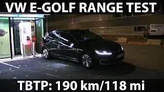 VW e-Golf 35.8 kWh range test