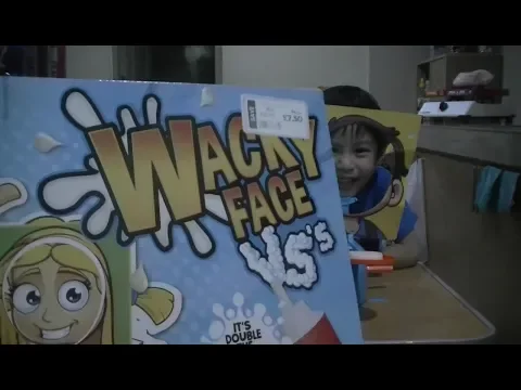 Wacky Face (Pie Face) game Maia and Lee 1st time playing it