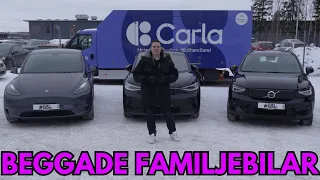Begagnade Tesla Model Y vs VW ID.4 vs Volvo XC40 - Utrymme, ekonomi, vanliga fel (Beggat med Carla)