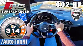 802HP AUDI R8 GT4 Supercharged *314KMH* on AUTOBAHN [NO SPEED LIMIT] by AutoTopNL