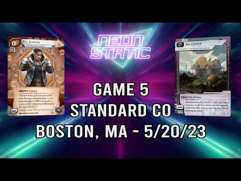 Netrunner - Esâ vs Asa Group - Boston 5/20/23, Game 5, Trillian vs Jon K [Standard]