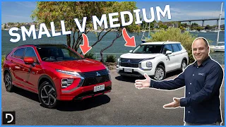 Medium or Small SUV? Mitsubishi Outlander PHEV v Eclipse Cross PHEV | Drive.com.au
