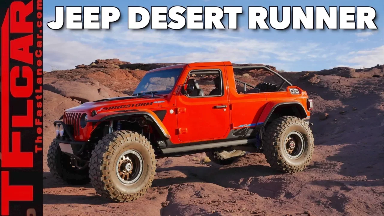 Surprise! Jeep Builds a Raptor Fighter Desert Runner Truck: Meet Sandstorm