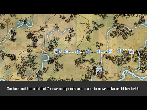 Armored unit movement - strategy wargame - System WB-95