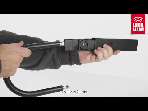 Cadeado com Alarme de Aço Longa 207mm Preto k600 Lock Alarm