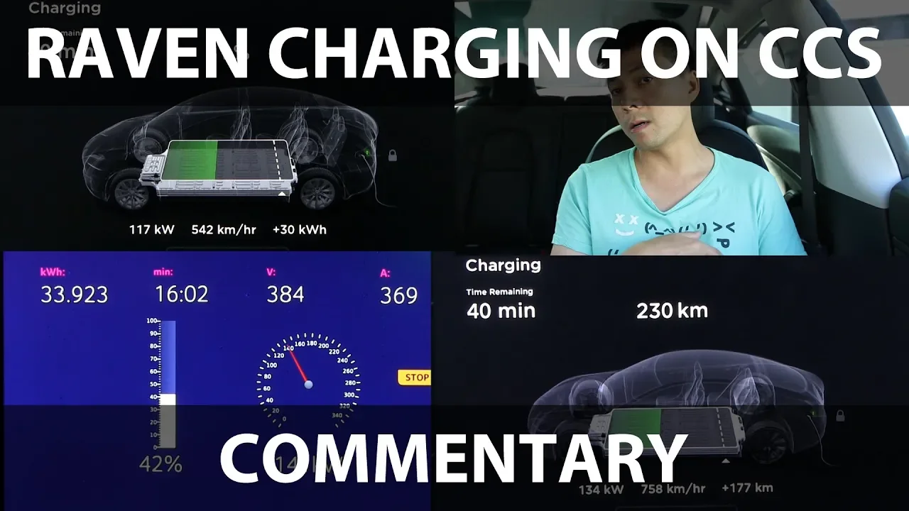 Model S Raven charging on Ionity's 350 kW