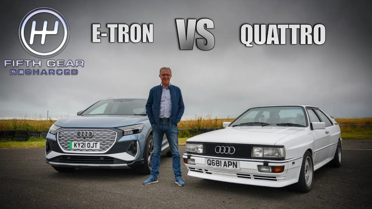 The Iconic Audi Quattro v Audi E-Tron: Shootout | Fifth Gear