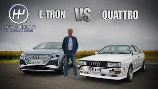 The Iconic Audi Quattro v Audi E-Tron: Shootout | Fifth Gear