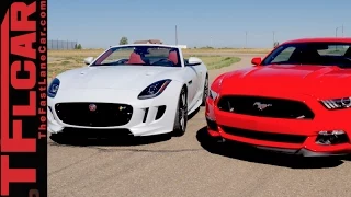 Behind the Scenes: 2016 Jaguar F-Type R vs Ford Mustang GT Review