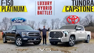 NEW KING?? -- 2022 Toyota Tundra Capstone vs. 2022 Ford F-150 Platinum PowerBoost: Comparison