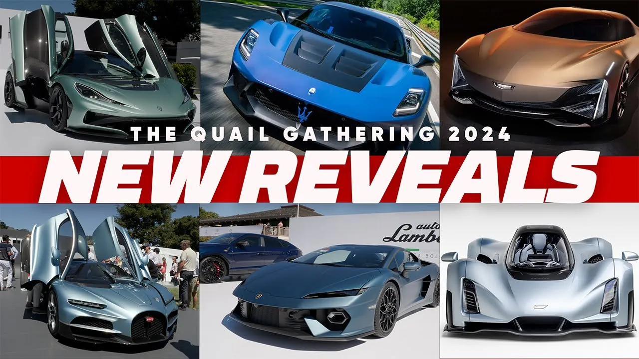 New Reveals at The Quail 2024 - Lamborghini Temerario, Rimac Nevera R, Maserati, Cadillac and More!
