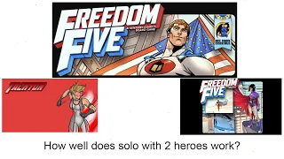 Freedom Five: A Sentinel Comics Board Game.  How well does it play with two heroes?