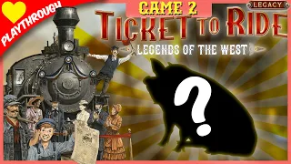 Ticket To Ride: Legends of the West - Game 2 (3 player legacy game live play) from Days Of Wonder