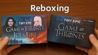 Tiny Epic Game of Thrones and Expansion Reboxing and Insert