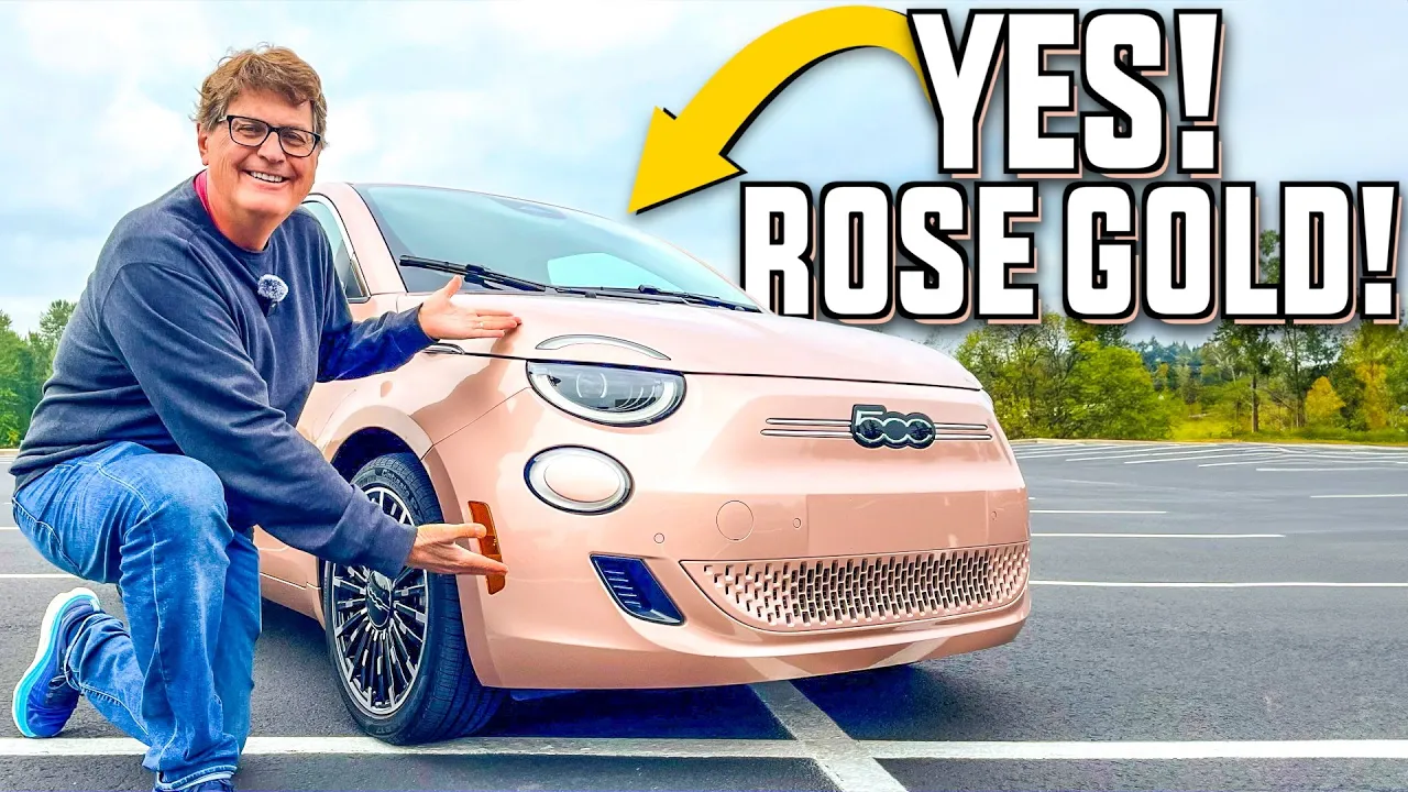 This New 2024 Fiat 500e Is The Perfect Accessory For Your Rose Gold Apple Watch & Phone!