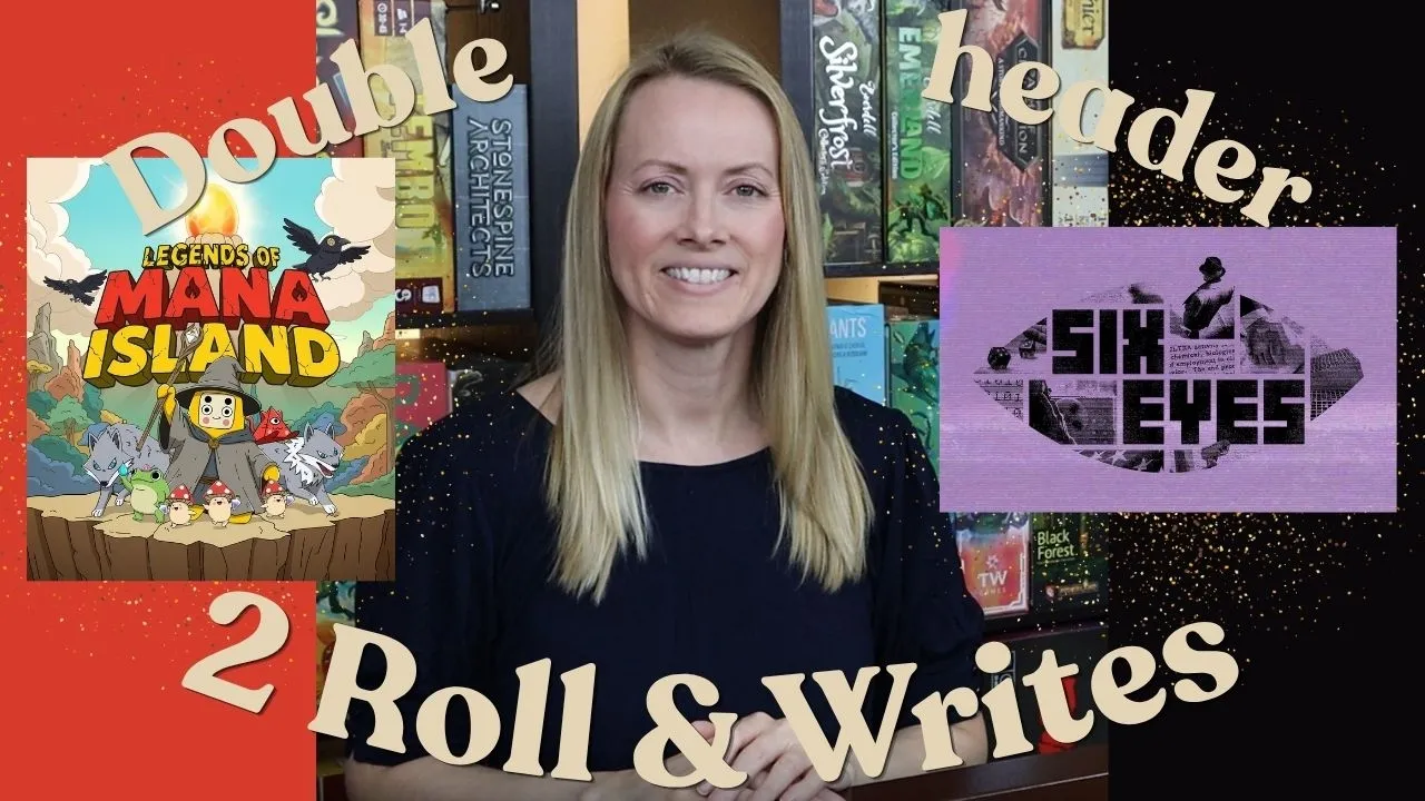 LEGENDS OF MANA ISLAND & SIX EYES | A Double Feature Roll & Write Games!