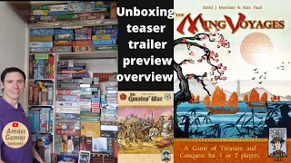 The Ming Voyages boardgame unboxing teaser trailer preview overview Pocket Campaign AmassGames #war