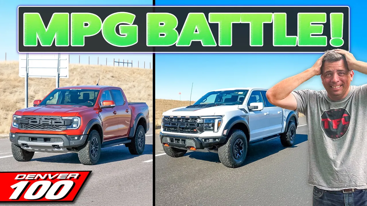 New Ford Ranger Raptor vs F-150 Raptor R - SHOCKING Results in the Denver 100 MPG Test!