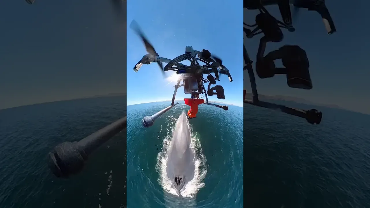 This is how scientists monitor the health of whales! 🤯 Permit SGPA/DGVS/10022/21 #drone #tech #sea